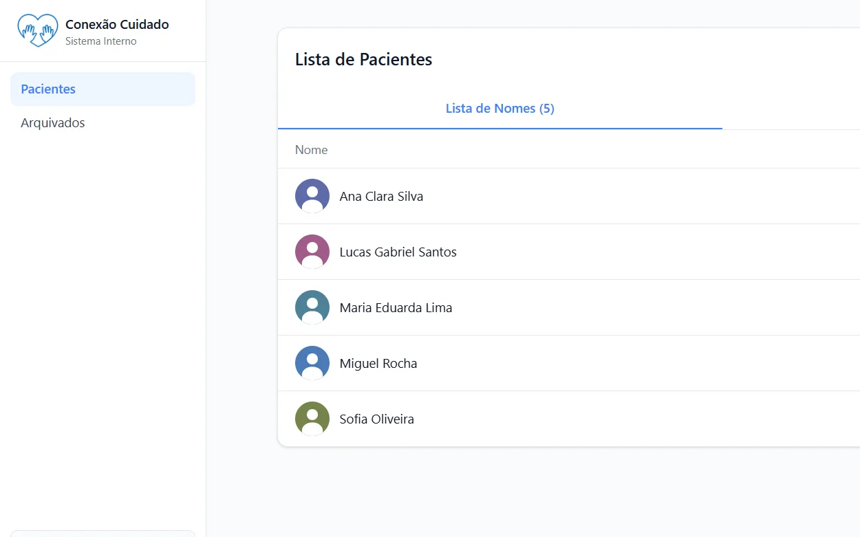 Preview do projeto Conexão Cuidado